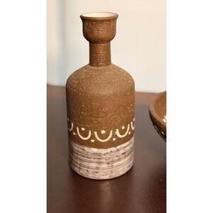 Vintage Bitossi Raymor Italy MCM Pottery Vase & Pipe Ashtray 2174 2177 Set